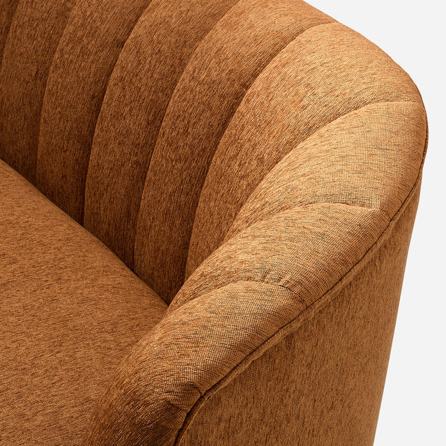 Velaf Chenille Curved Channeled Sofa (87'')