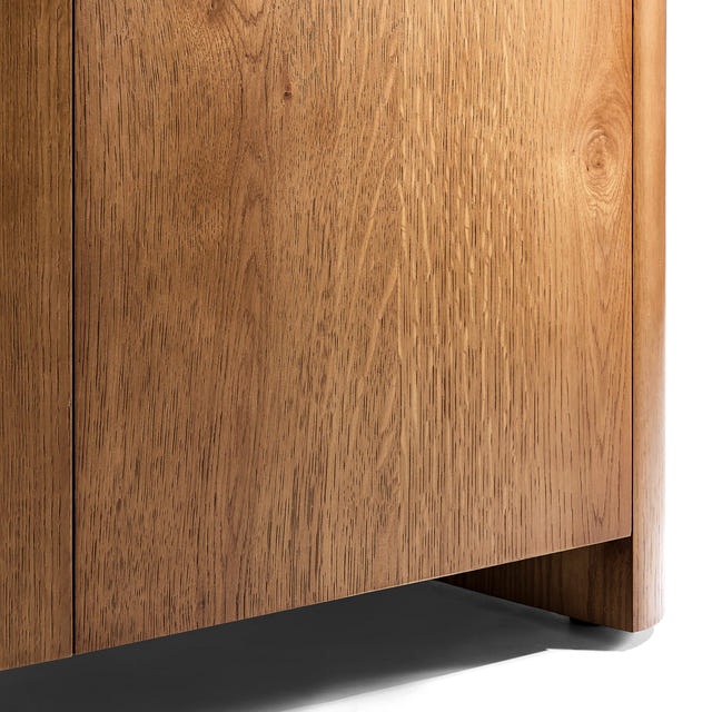 Elowen Oak Curved Media Console (72'')