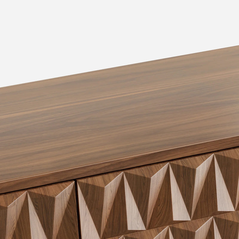 Reco Carved Pattern Wood Sideboard (70'')