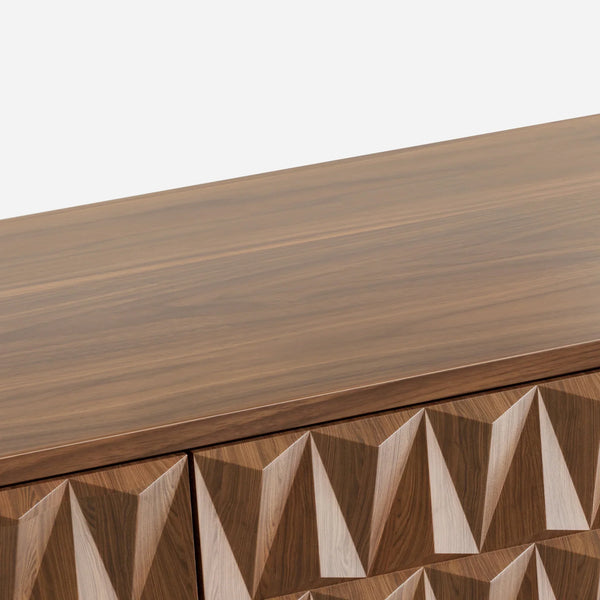 Reco Carved Pattern Wood Sideboard (70'')