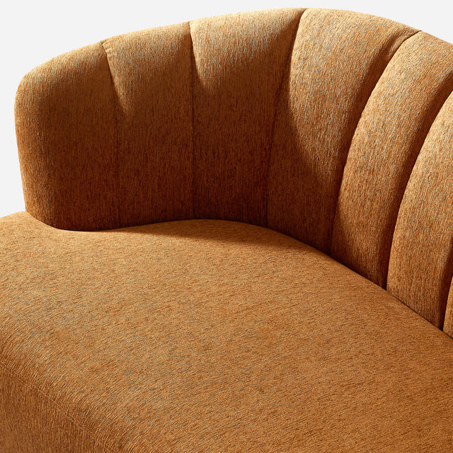 Velaf Chenille Curved Channeled Sofa (87'')