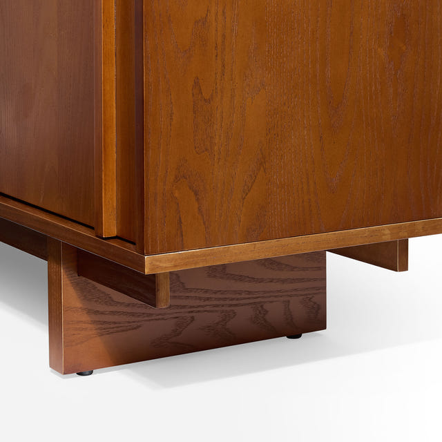 Kalen Ash Wood Geometric Sideboard (63'')