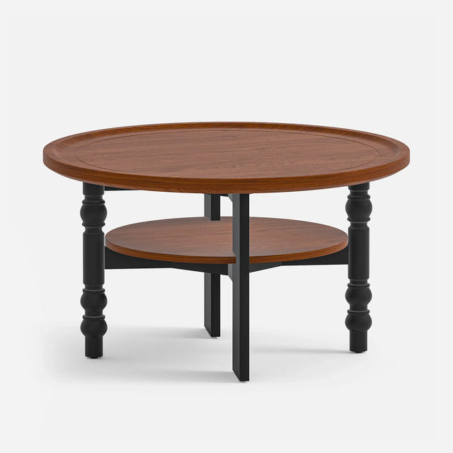 Round Two-tiered Coffee Table (31'')