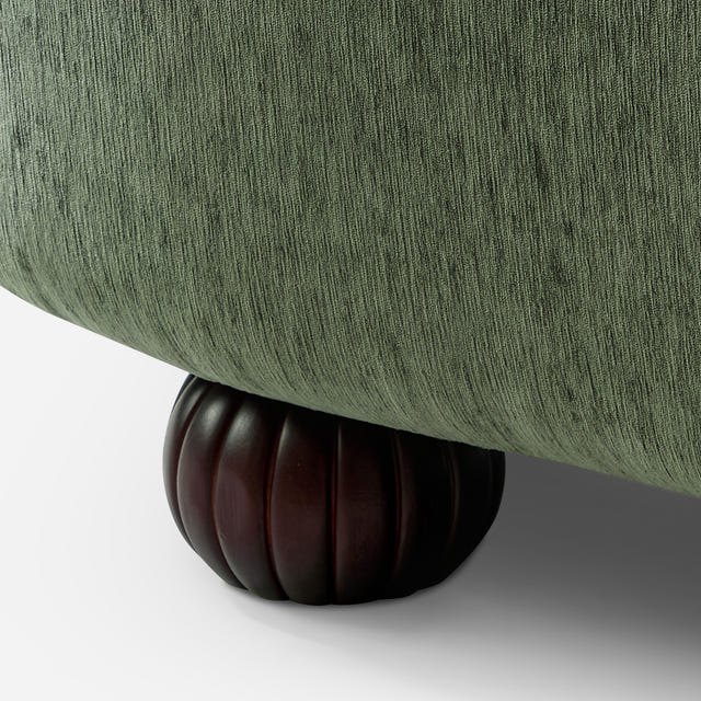 Velaf Chenille Curved Channeled Sofa (87'')