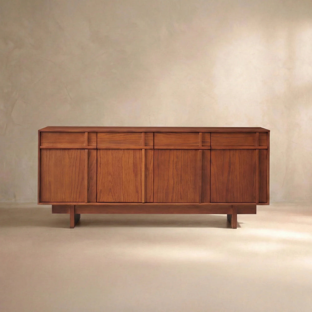 Walden Walnut Geometric Sideboard (71")