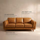 Thane Brown Genuine Leather Sofa (87")
