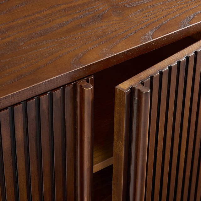 Lira Ash Fluted Media Console (79'')