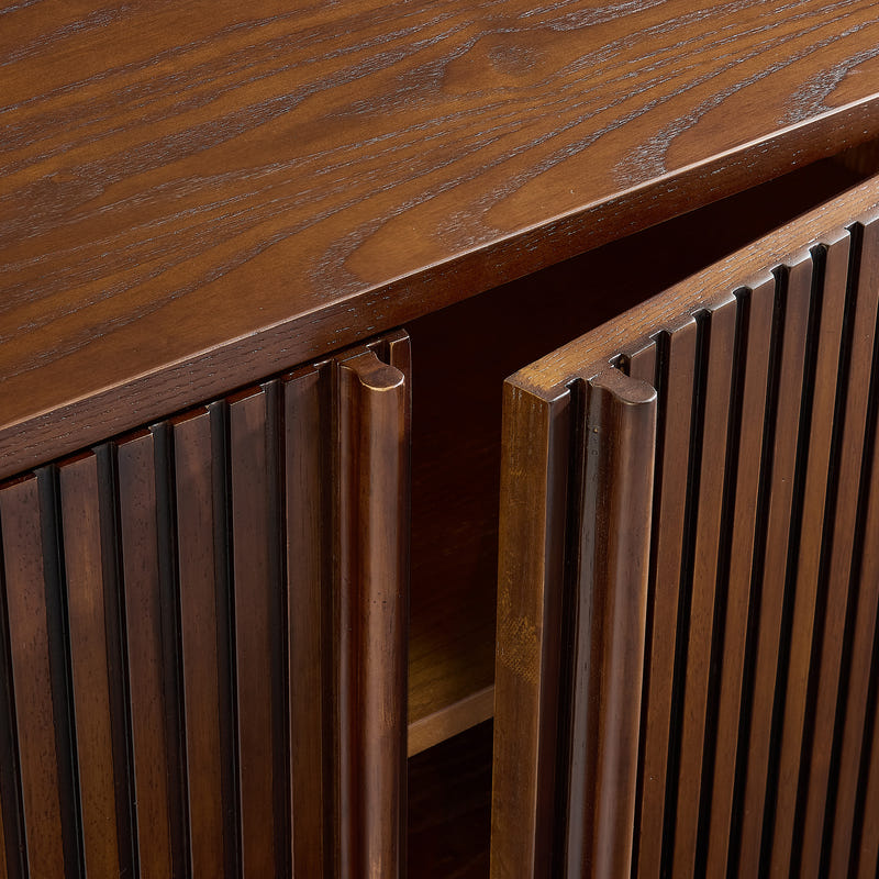 Lira Ash Fluted Media Console (79'')
