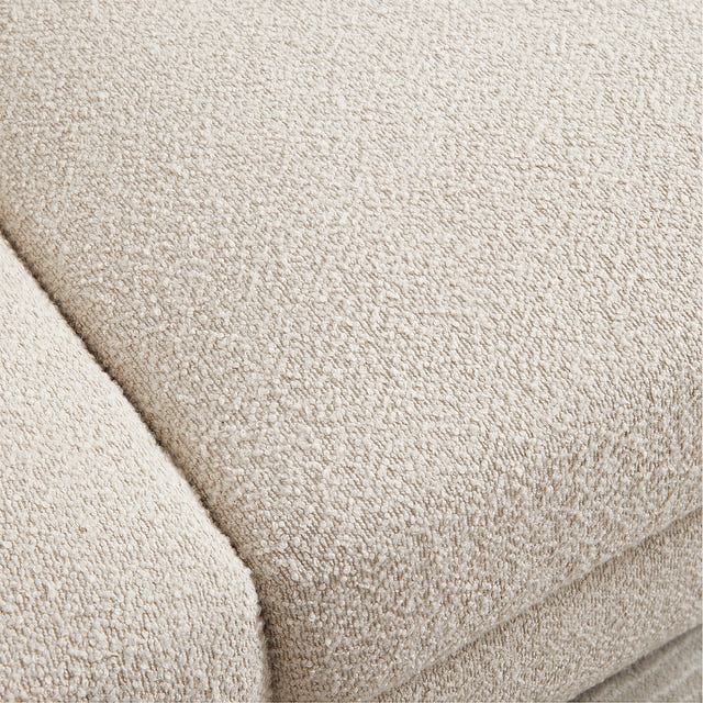 Wave Greige Bouclé Curved Sofa (86'')