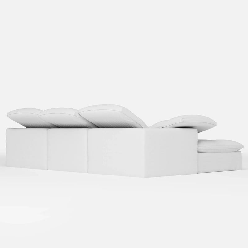 Swofy 3-Seater Chenille Sectional L-Shaped (118'')