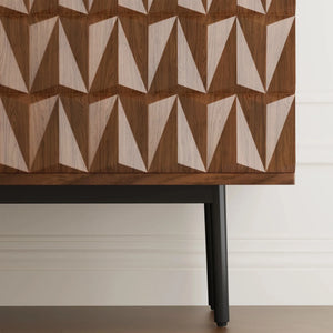 Reco Carved Pattern Wood Sideboard (70'')