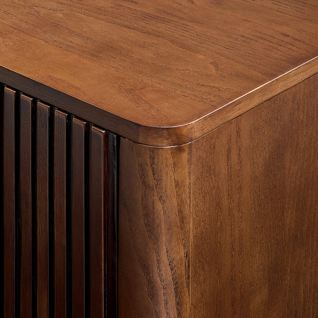 Lira Ash Fluted Media Console (79'')