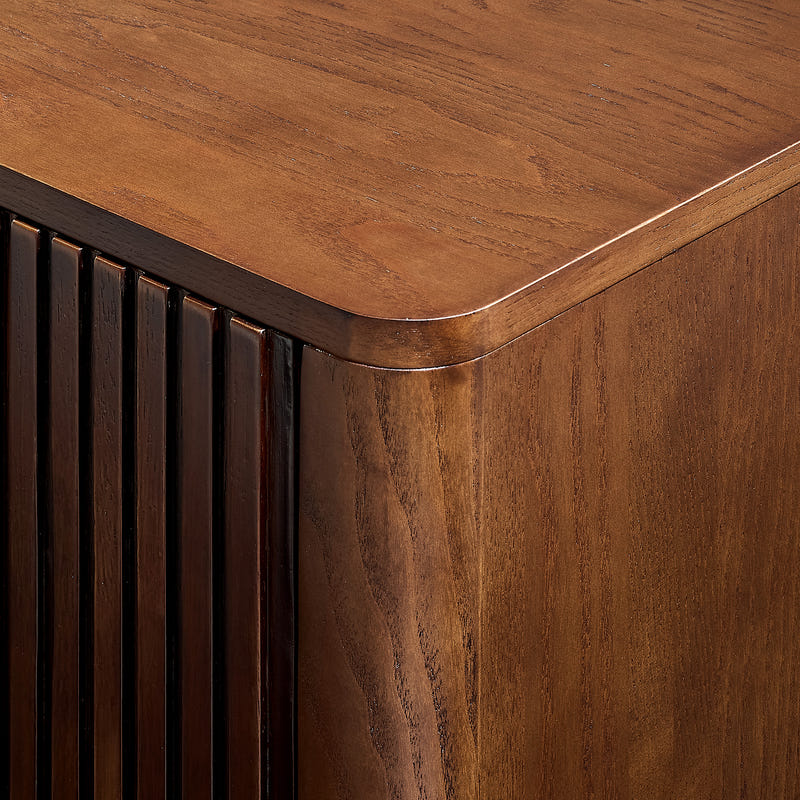 Lira Ash Fluted Media Console (79'')