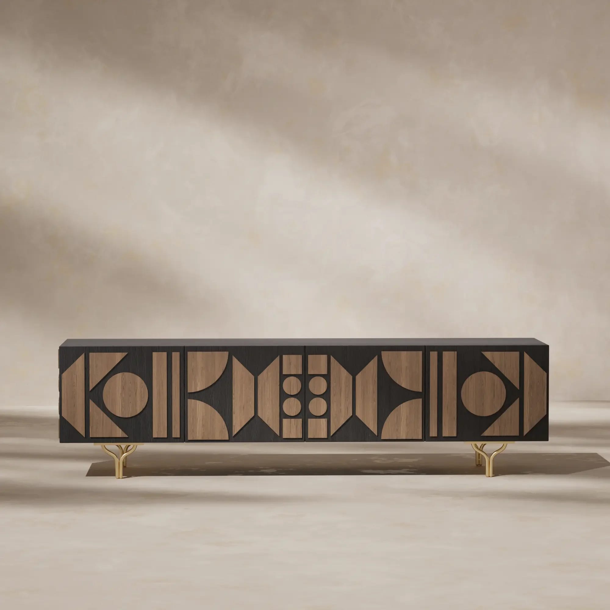 Carved Pattern Media Console (70'')