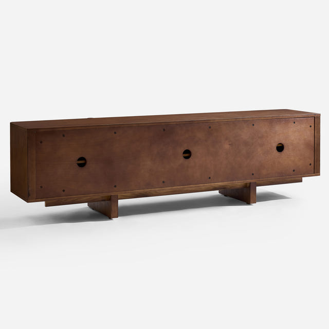 Lira Ash Fluted Media Console (79'')