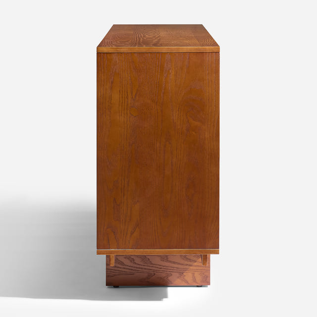 Kalen Ash Wood Geometric Sideboard (63'')