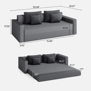 Snooly Convertible Corduroy Sofa Bed (82'')