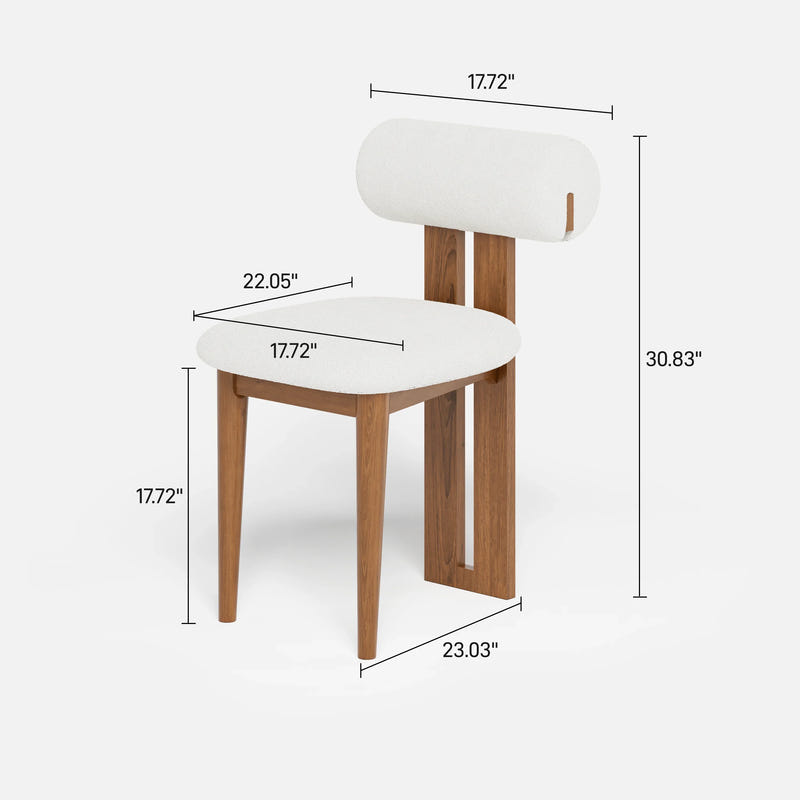 Woce Bouclé Dining Chair (Set of 2)