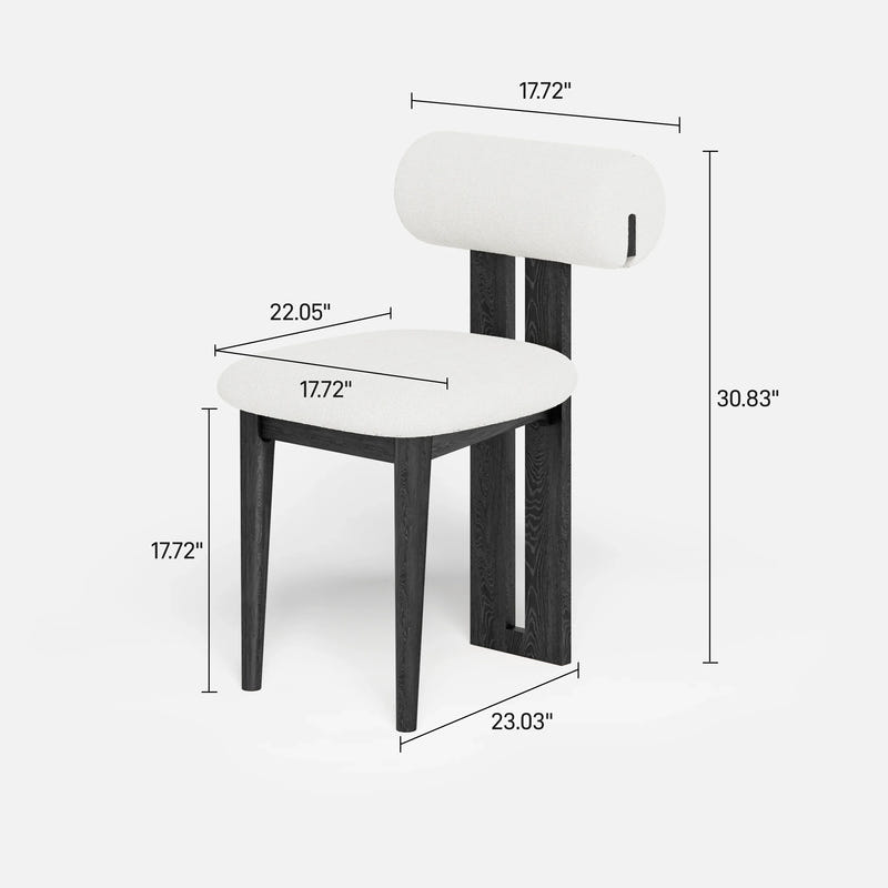 Woce Bouclé Dining Chair (Set of 2)