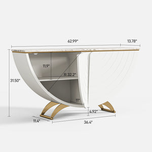 Marble Top Console Table (62'')