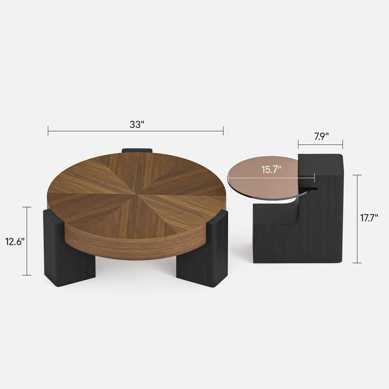 Eleir 2-Piece Coffee Tables (23''-33'')