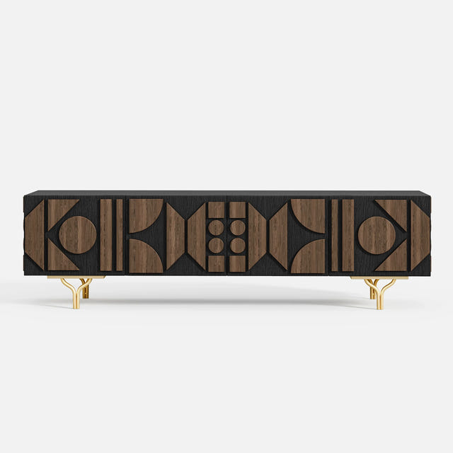 Carved Pattern Media Console (70'')