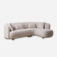 Capri White Bouclé Curved Sectional Sofa (102")