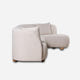 Capri White Bouclé Curved Sectional Sofa (102")