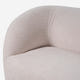 Capri White Bouclé Curved Sectional Sofa (102")
