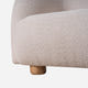 Capri White Bouclé Curved Sectional Sofa (102")