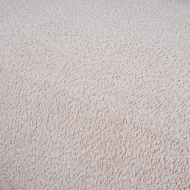 Capri White Bouclé Curved Sectional Sofa (102")