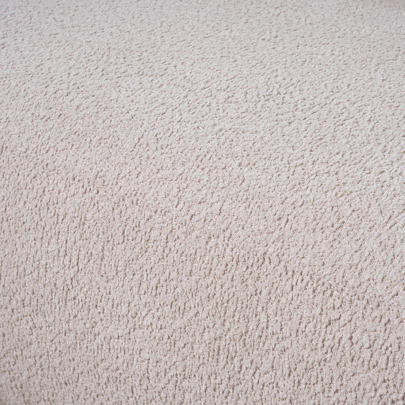 Capri White Bouclé Curved Sectional Sofa (102")