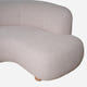Capri White Bouclé Curved Sectional Sofa (102")