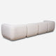 Eden White Chenille Modular Sectional Sofa (147")
