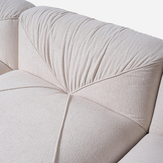 Eden White Chenille Modular Sectional Sofa (147")