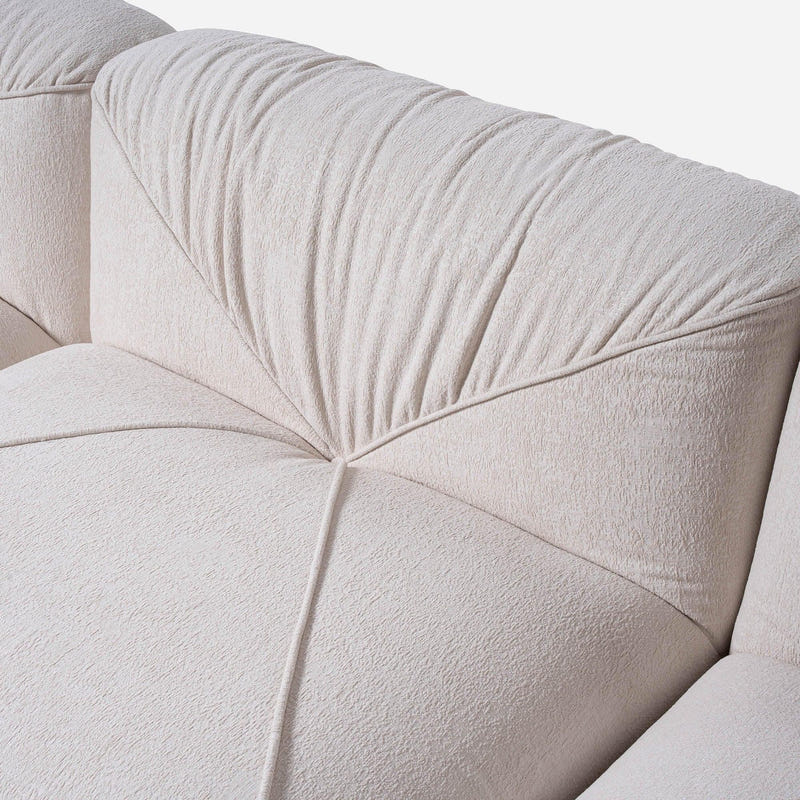 Eden White Chenille Modular Sectional Sofa (147")