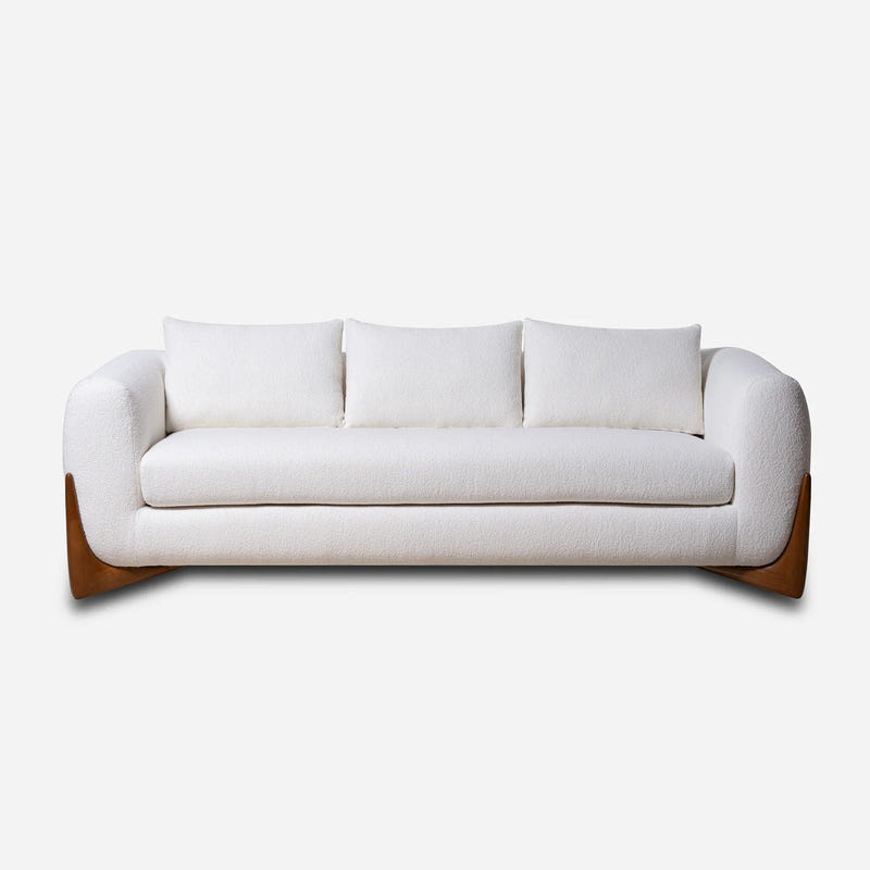 Maeve White Modern Sofa (87")