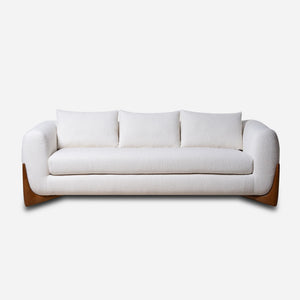 Maeve White Modern Sofa (87")