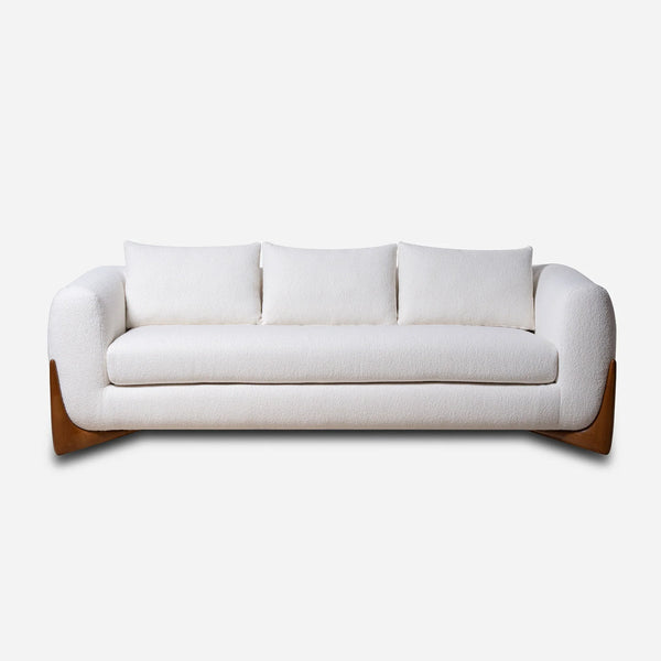 Maeve White Modern Sofa (87")