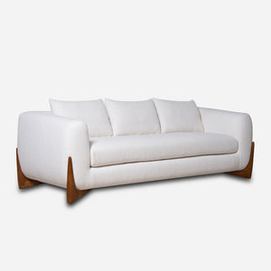 Maeve White Modern Sofa (87")