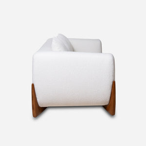 Maeve White Modern Sofa (87")