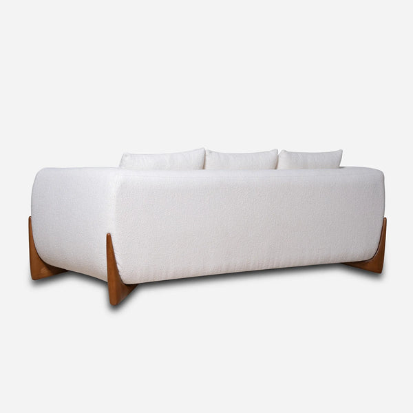 Maeve White Modern Sofa (87")