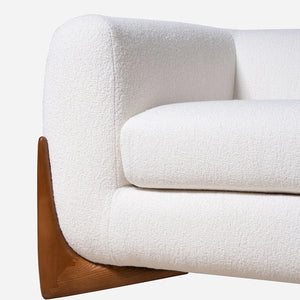 Maeve White Modern Sofa (87")