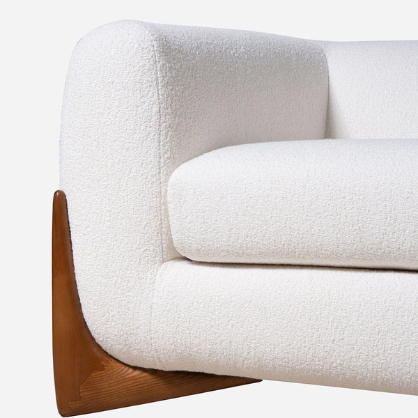 Maeve White Modern Sofa (87")
