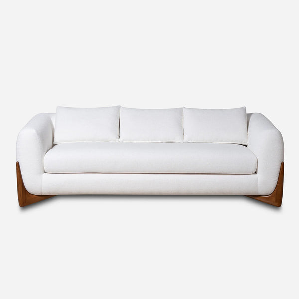 Maeve White Modern Sofa (87")