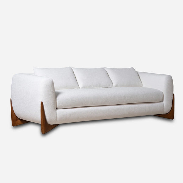 Maeve White Modern Sofa (87")