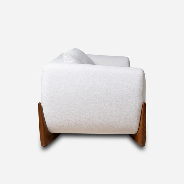 Maeve White Modern Sofa (87")