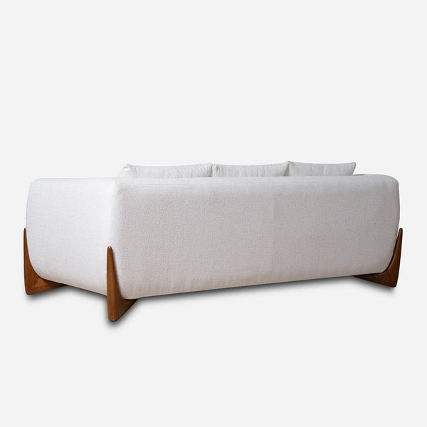Maeve White Modern Sofa (87")