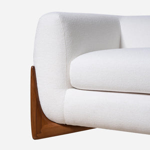 Maeve White Modern Sofa (87")