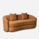 Verona Orange Chenille Curved Sofa (77")